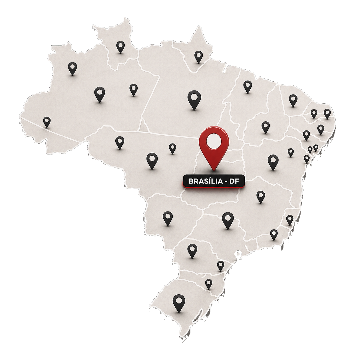 Mapa do Brasil com 